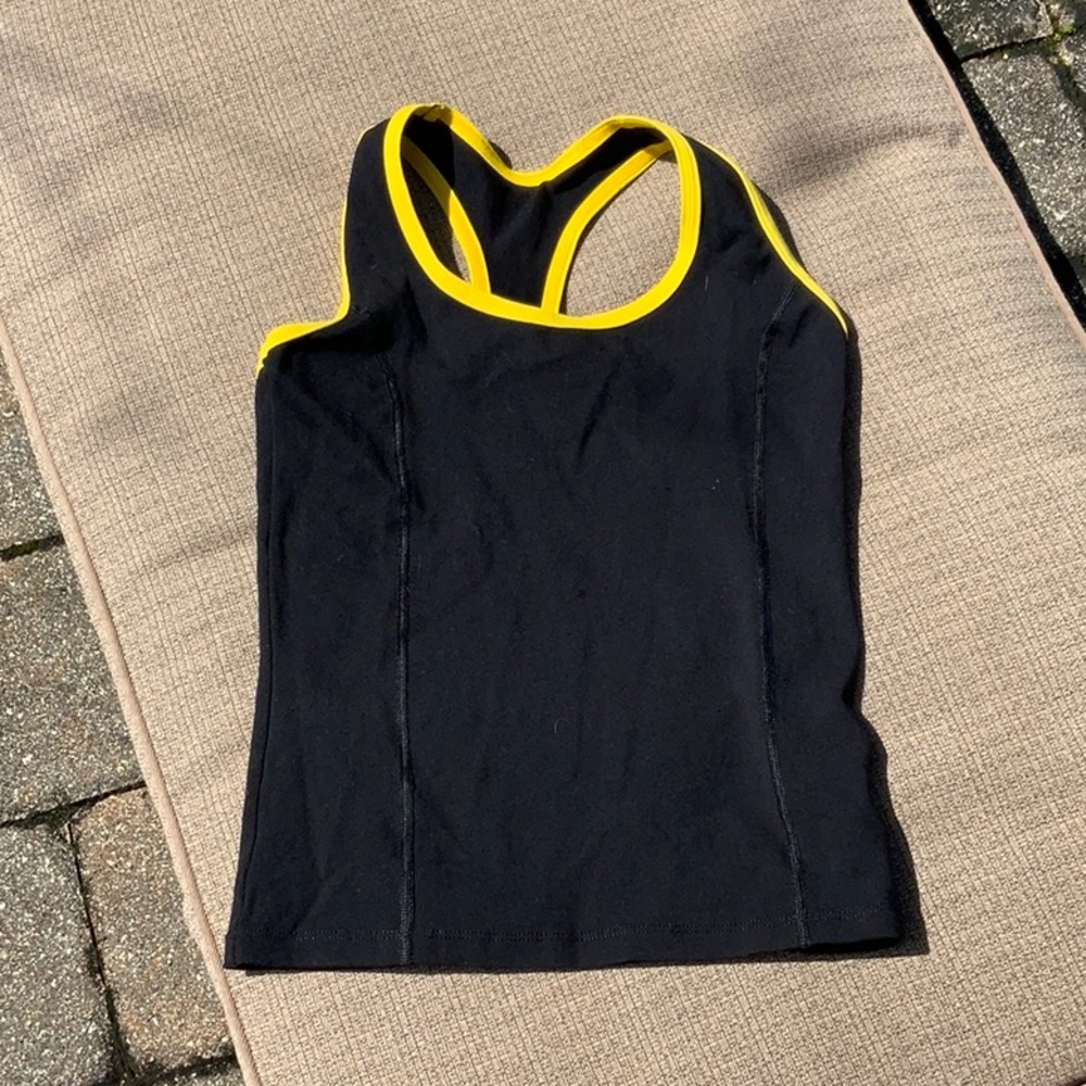 MARGARITA TANK TOP, BLACK & YELLOW, ONE SIZE